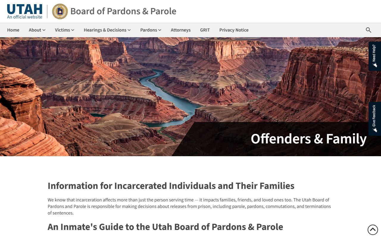 UDC inmate population Board of Pardons and Parole screenshot
